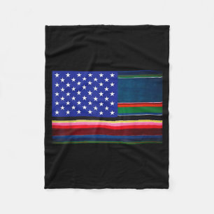Mexikanisch amerikanische USA-Flagge Serape Cinco Fleecedecke