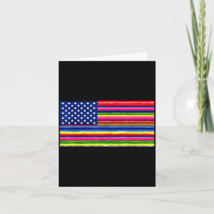 Mexikanisch amerikanische USA-Flagge Serape Cinco  Karte