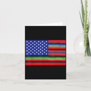 Mexikanisch amerikanische USA-Flagge Serapé Cinco Karte