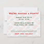 mexikanisch-amerikanische Wave-Fahne Einladung (Rückseite)