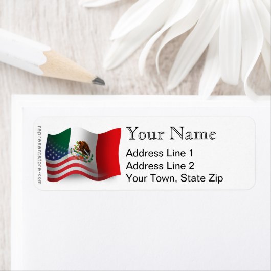 mexikanisch-amerikanische Wave Flag (Insitu)