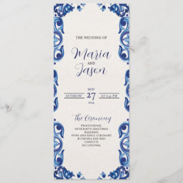 Mexikanisch Blue Floral Elegante Blume Fiesta Wedd Programm