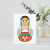 Mexikanisch, China Poblana Matryoshka Postcard Postkarte (Stehend Vorderseite)
