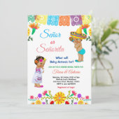 mexikanisch Er oder sie Geschlecht offenbaren Baby Einladung (Stehend Vorderseite)