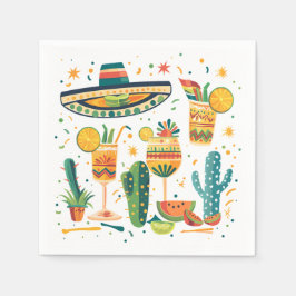 Mexikanisch-farbige Getränke Serviette