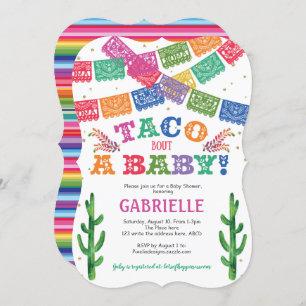 mexikanisch, Fiesta, Taco Bout a Baby, Babydusche Einladung