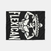 Mexikanisch Funny Flexican Bodybuilding Flex Muscl Fleecedecke (Vorderseite (Horizontal))