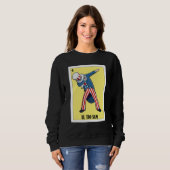 Mexikanisch für 4. Juli Onkel Sam Sweatshirt (Vorne ganz)