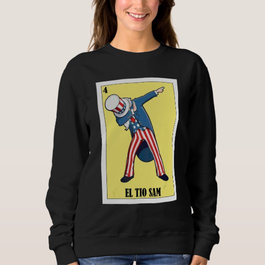 Mexikanisch für 4. Juli Onkel Sam Sweatshirt (Vorderseite)