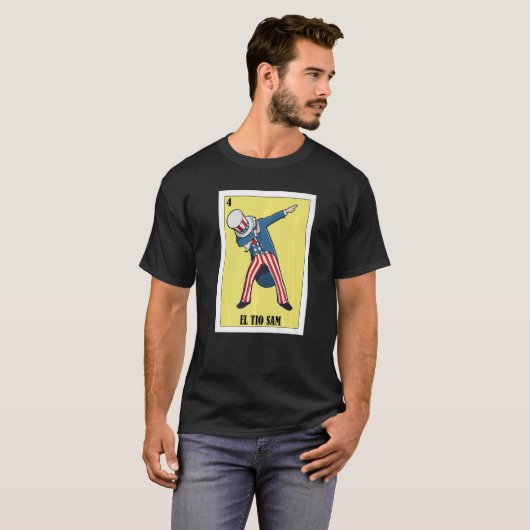 Mexikanisch für den 4. Juli El Tio Sam T-Shirt (Vorne ganz)