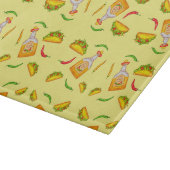 mexikanisch-hispanische Küche Tacos Tequila Schneidebrett (Ecke)