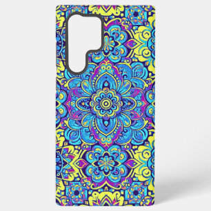 Mexikanisch Inspiriertes Design Gelb Blau Samsung Galaxy Hülle