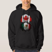 Mexikanisch-Kanadisches Tree-Roots-Flag Hoodie (Vorderseite)