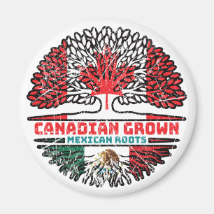 Mexikanisch-Kanadisches Tree-Roots-Flag Magnet