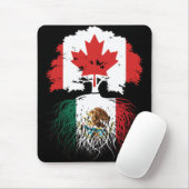 Mexikanisch-Kanadisches Tree-Roots-Flag Mousepad (Mit Mouse)