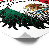 Mexikanisch-Kanadisches Tree-Roots-Flag Poster (Ecke)