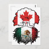 Mexikanisch-Kanadisches Tree-Roots-Flag Postkarte (Vorne/Hinten)