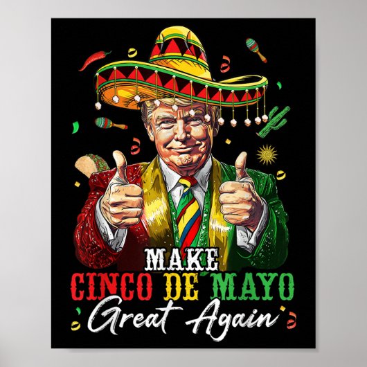 Mexikanisch machen Cinco De Mayo Groß wieder lusti Poster (Vorne)