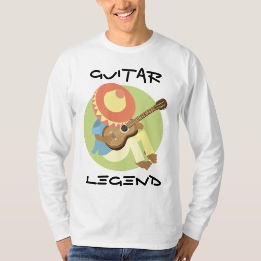 mexikanisch mit Gitarre und Sombrero T-Shirt (Vorderseite)