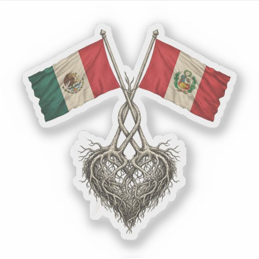 Mexikanisch-Peruanisch Aufkleber (Vorderseite)