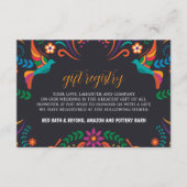 Mexikanisch Schwarz farbenfrohe Floral Nuestra Bod Begleitkarte (Vorderseite)