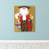 mexikanisch-südwestlich-texanischer Weihnachtsmann Leinwanddruck (Insitu (Holzboden))