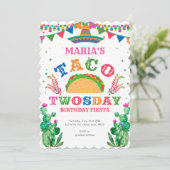 mexikanisch, Taco Party fiesta, Taco zwei wosday, Einladung (Stehend Vorderseite)