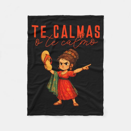 Mexikanisch Te Calmas O Te Calmo Spanische Mutter Fleecedecke (Vorderseite)
