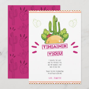 Mexikanisch Vielen Dank Taco Cactus Card Einladung