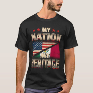 Mexikanische amerikanische Flagge Mexiko Amerika G T-Shirt