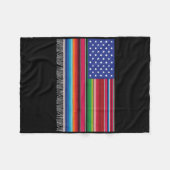 mexikanische amerikanische Flagge Serape Cinco de  Fleecedecke (Vorderseite (Horizontal))