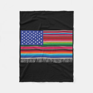 mexikanische amerikanische Flagge Serape Cinco de  Fleecedecke