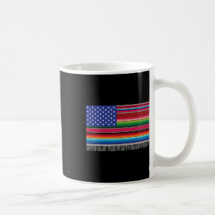 mexikanische amerikanische Flagge Serape Cinco de  Kaffeetasse