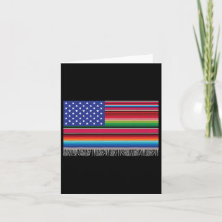 mexikanische amerikanische Flagge Serape Cinco de Karte