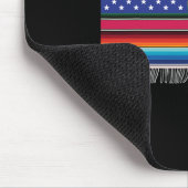 mexikanische amerikanische Flagge Serape Cinco de  Mousepad (Ecke)