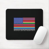 mexikanische amerikanische Flagge Serape Cinco de  Mousepad (Mit Mouse)
