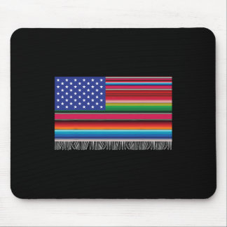 mexikanische amerikanische Flagge Serape Cinco de  Mousepad
