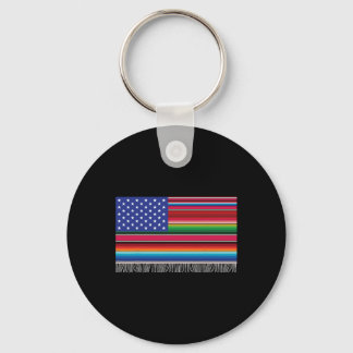 mexikanische amerikanische Flagge Serape Cinco de  Schlüsselanhänger
