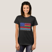 mexikanische amerikanische Flagge Serape Cinco de T-Shirt (Vorne ganz)