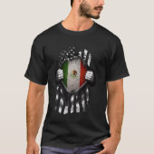 Mexikanische amerikanische Flagge USA Mexiko T-Shi T-Shirt (Vorderseite)