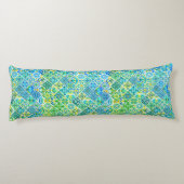 mexikanische Aqua Minze sizilianische mediterrane  Seitenschläferkissen (Rückseite)