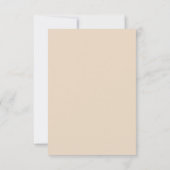 Mexikanische Art Beige Wedding RSVP Karte (Rückseite)