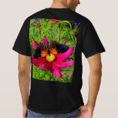 Mexikanische Asterblume mit Doris Longwing Schmett T-Shirt (Rückseite)