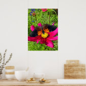 Mexikanische Asterblume mit einem Doris Longwing  Poster (Küche)