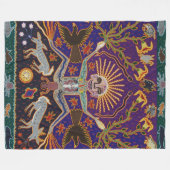 Mexikanische aztekische Mayagöttin-ethnische Fleecedecke (Vorderseite (Horizontal))