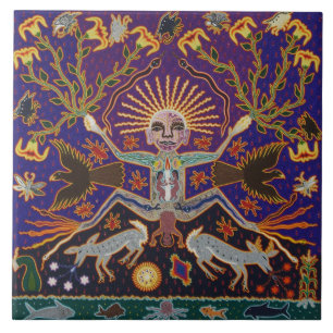 Mexikanische aztekische Mayagöttin-ethnische Fliese