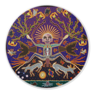 Mexikanische aztekische Mayagöttin-ethnische Keramikknauf