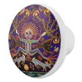 Mexikanische aztekische Mayagöttin-ethnische Keramikknauf (Rechts)