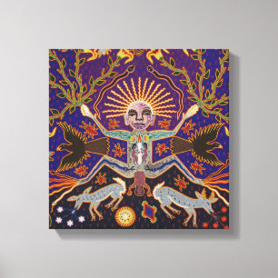 Mexikanische aztekische Mayagöttin-ethnische Leinwanddruck