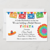 mexikanische Babydusche Einladung mit Vintagem Bab (Rückseite)